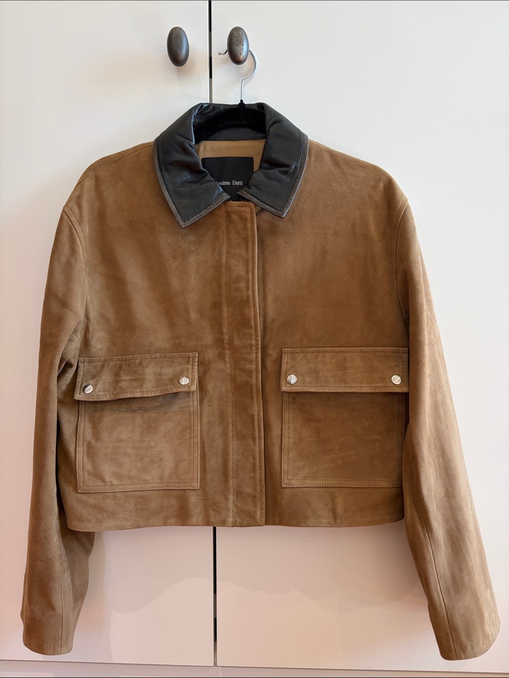Massimo Dutti Leather Suede Barn Jacket